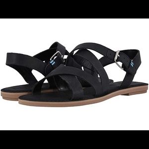 TOMS Sicily Ankle Strap Sandal black size 7.5